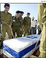 Funeral of Israeli soldier, Hezki Gutman, killed by Mahmoud al-Obeid